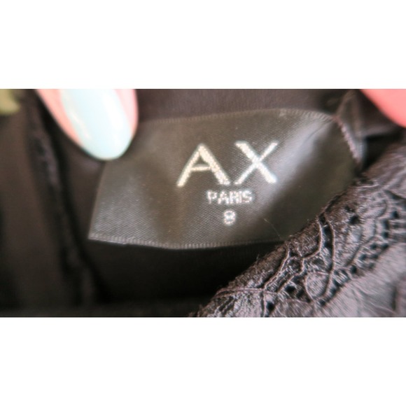 AX Paris Women's Black Lace Bodycon Sleeveless Midi Dress. Size 8 - Picture 13 of 13